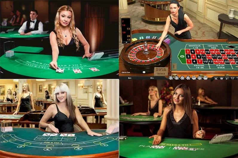 Suasana meja permainan live untuk kategori kasino RP777